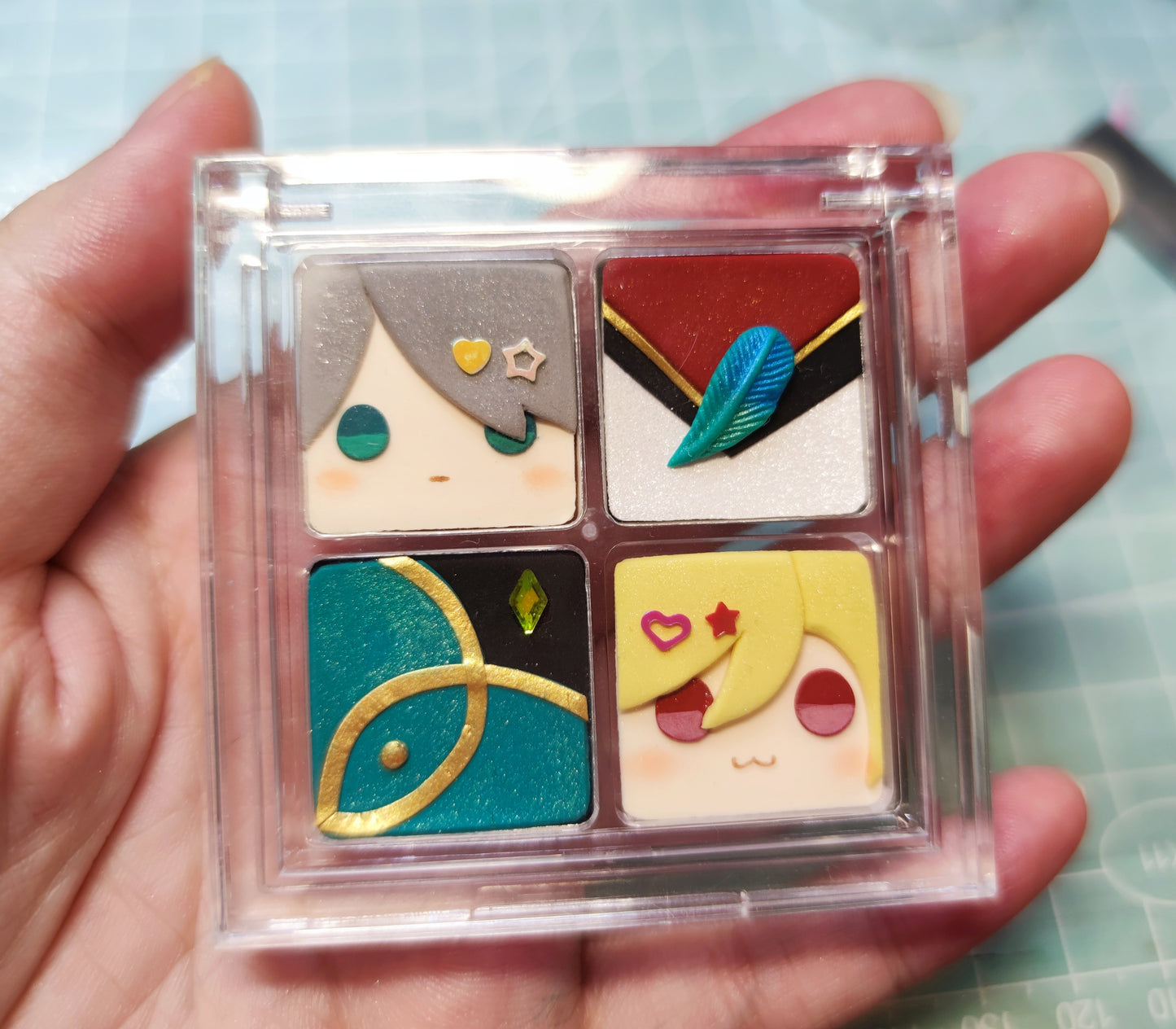 【genshin fanart】 Eyeshadow tray (The material is clay.)